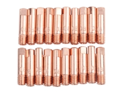 20 Puntas De Contacto De Cobre Para Soplete De Soldadura Mig/mag 15ak (0,8 Mm)