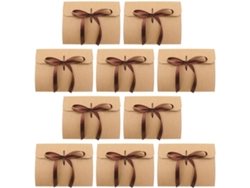 Juego De 10 Sobres De Papel Kraft Envejecido De 24 X 18 Cm Con Cinta Estilo Retro Para Invitaciones De Boda.
