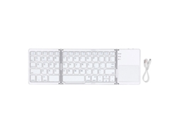 Teclado Bluetooth Portátil Plegable Con Panel Táctil, Recargable, 63 Teclas, Compatible Con Ios/windows/android, Color Plata.