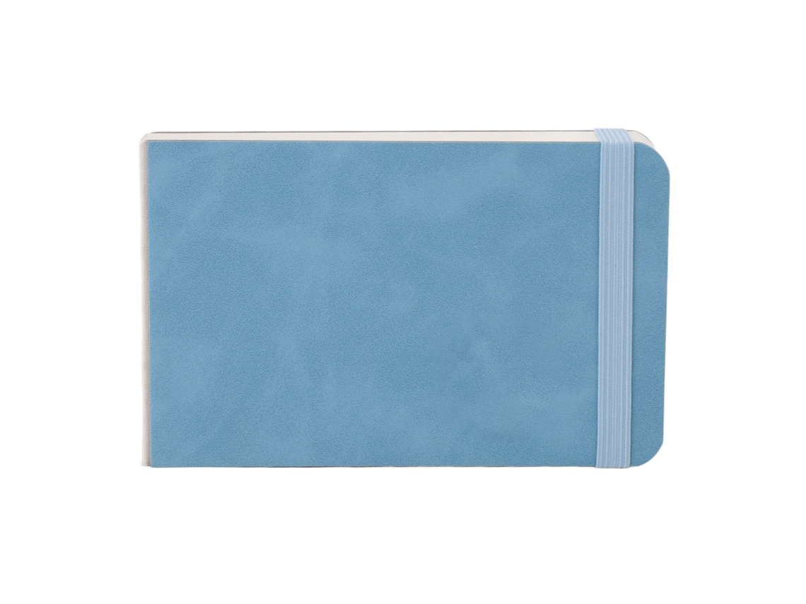 Cuaderno De Bocetos Portátil Para Acuarela, 300 G/m², 30 Hojas, 14 X 9 Cm, Mini Diario De Viaje, Color Azul.