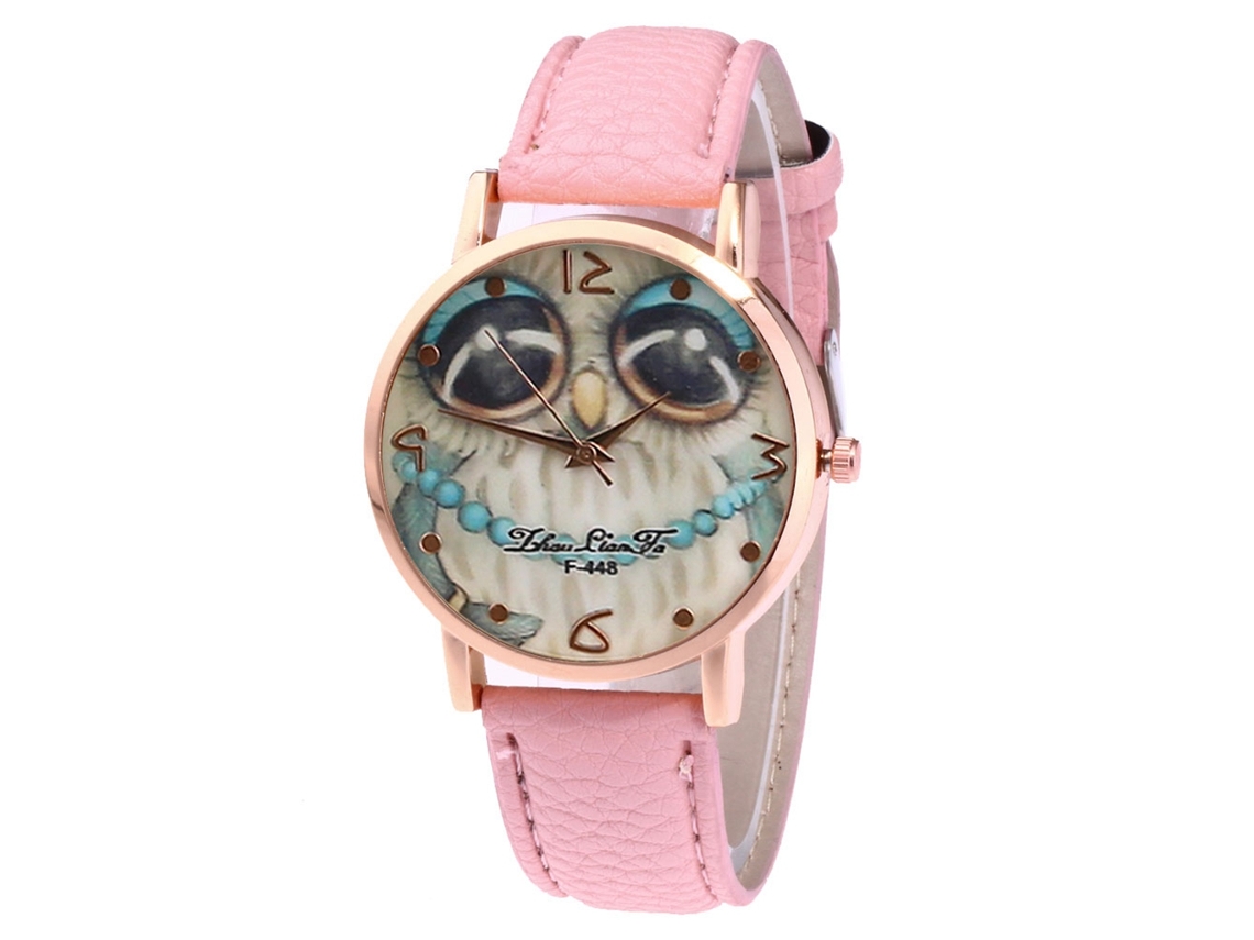 Reloj De Pulsera Unisex De Cuarzo Con Correa De Piel Sintética Rosa, Estilo Casual Y Moderno.