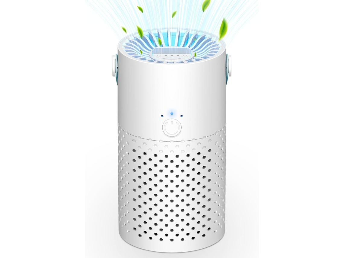 Mini purificador de aire portátil, purificador de aire HEPA blanco para el hogar con cable USB para el hogar, dormitorio, oficina, habitació BISBISOUS