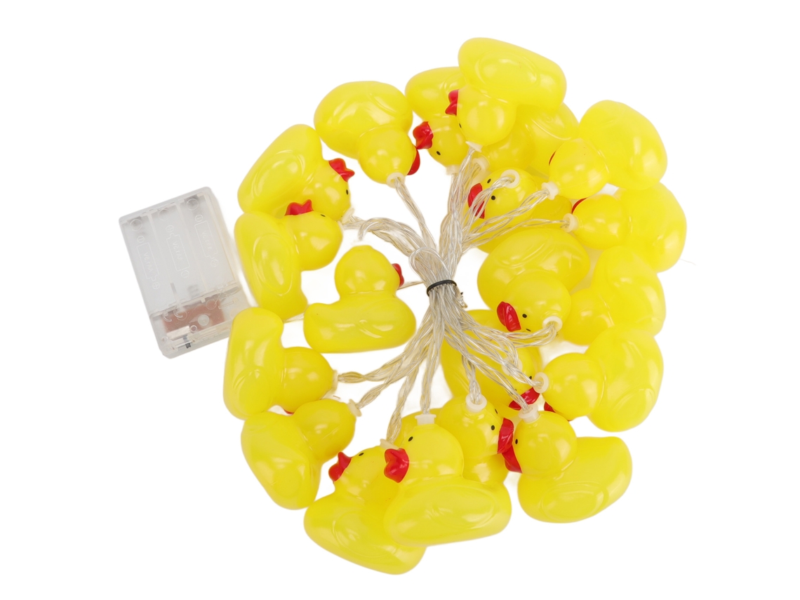 2026-luz De Cadena Led De Pato Amarillo Innovador Con Batería 9.8ft 20led Luz Cálida Decorativa Para Navidad Y Habitaciones