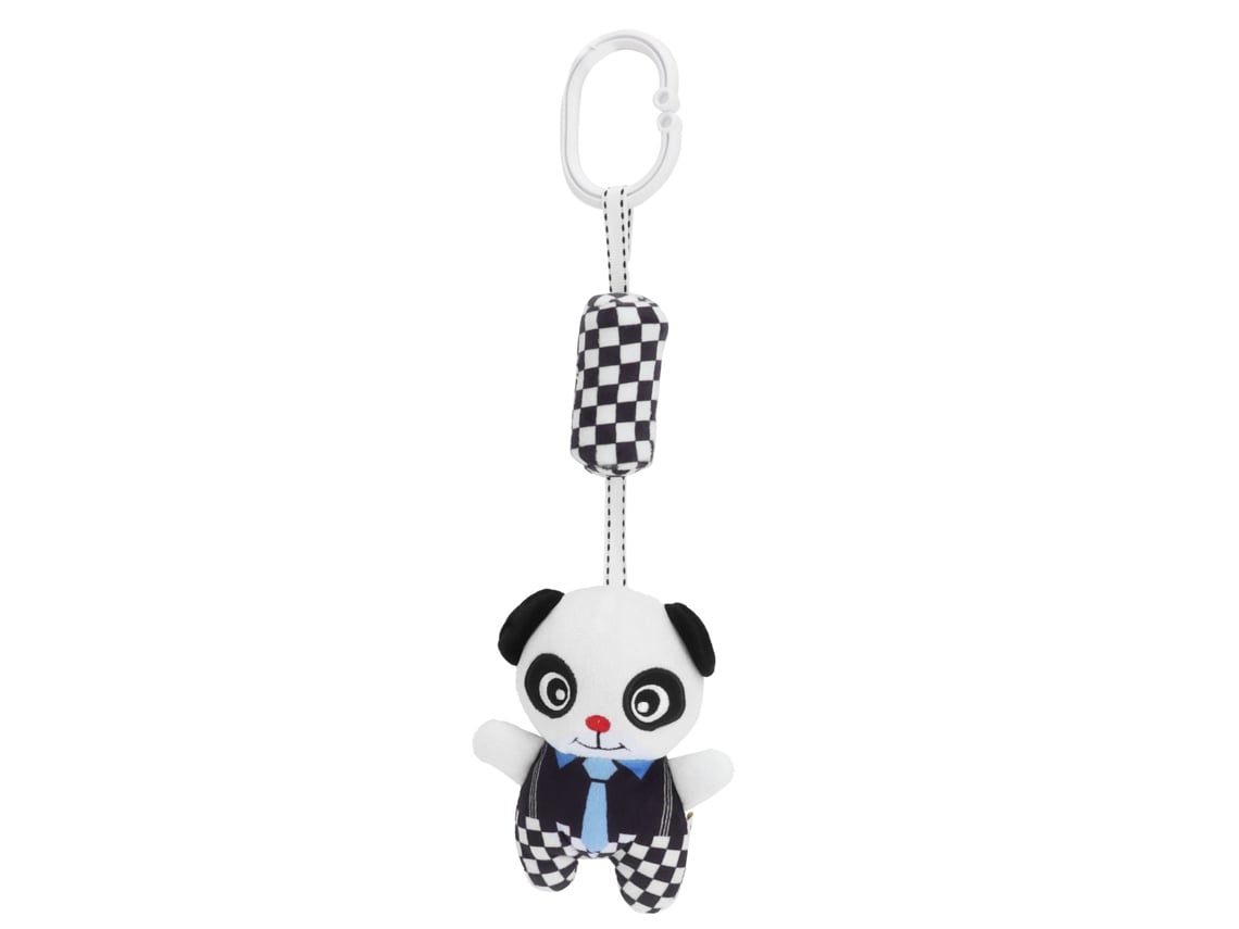 Chocalho Pendurado De Pelúcia Animal De Desenho Animado Preto E Branco Para Bebê Recém-nascido Cadeira De Bebê