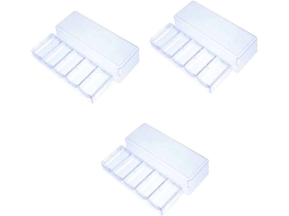 Bandeja Transparente De 3 Piezas Para Guardar Fichas De Póker Y Caja De Almacenamiento Resistente Al Desgaste.