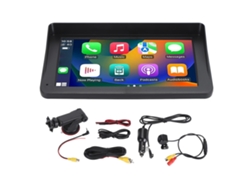 Autoestéreo Portátil De 7 Pulgadas Con Carplay, Android Auto, Control Por Voz, Pantalla Táctil Y Cámara De Visión Trasera.