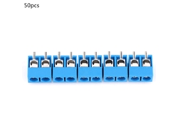 50pcs Conector Terminal De Tornillo 2pin Pcb Kf301v-5.0 Azul Pitch 5.0mm Para Cableado