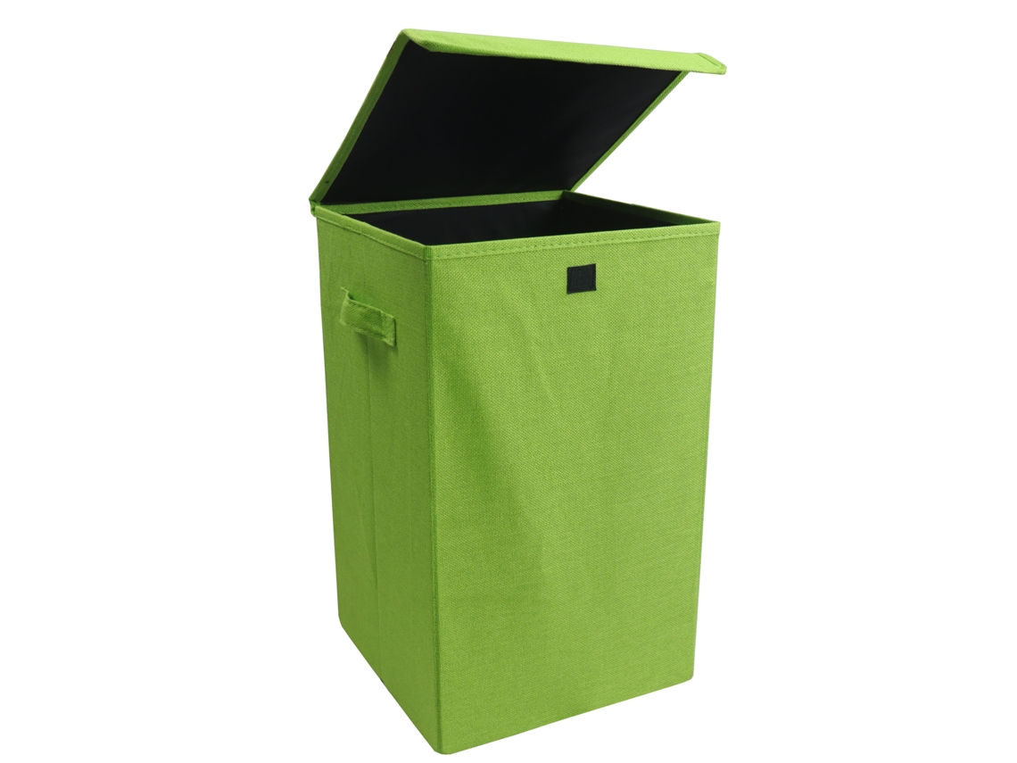 Caja De Almacenamiento Cesto Para La Ropa Vcm Tela Verde (m)
