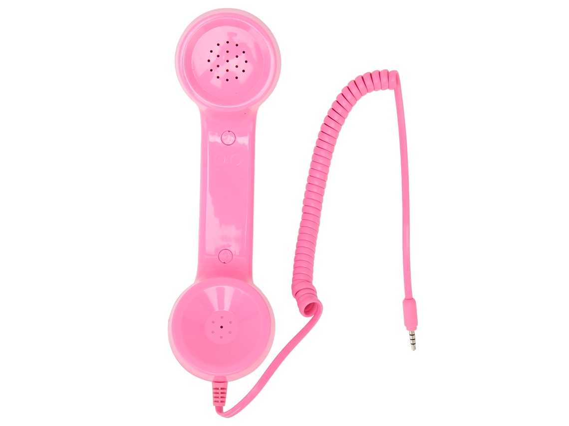 Auriculares Retro Antirradiación Con Micrófono Para Teléfonos Móviles Y Ordenadores - Rosa