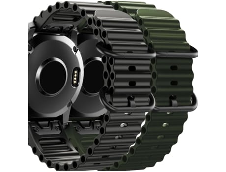 Correa Ocean Waves para Garmin Tactix 7 Negra y Verde Pack 2X VEANXIN