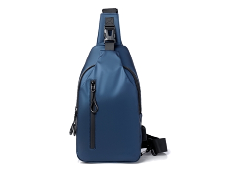 Mochila bandolera con bandolera, bolsa bandolera para viaje, senderismo, bolsa para el pecho, mochila (azul)