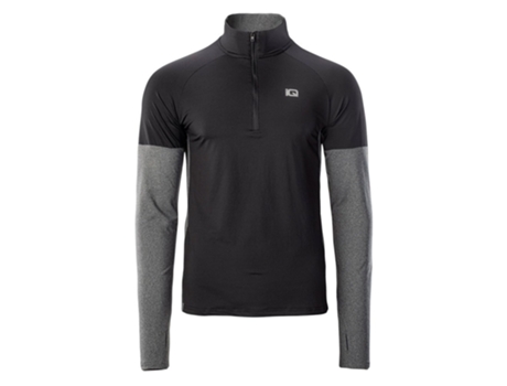Camiseta de Hombre para Running IQ Meio Zíper Immo Gris (M)