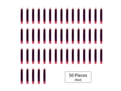 50 Cartuchos De Tinta Para Pluma Estilográfica Rojo 3.4 Mm Recarga Desechable