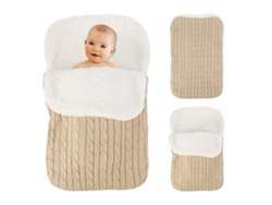 Manta De Punto Gruesa Y Cálida Con Forro Polar, Ideal Para Bebés Y Niños Pequeños, Perfecta Para El Desarrollo Infantil.