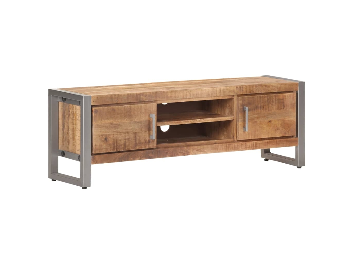 vidaXL Mueble para TV de madera maciza de mango rugosa 120x30x40 cm