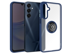 Estuche Con Anillos De Soporte Integrado Para Samsung Galaxy A16 Ushion Acrílico Azul