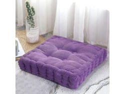 2026-40789-cojín Cuadrado Espesor Para Adultos Niños Dormitorio Balcón Oficina Sofa 20x20 Pulgadas Morado