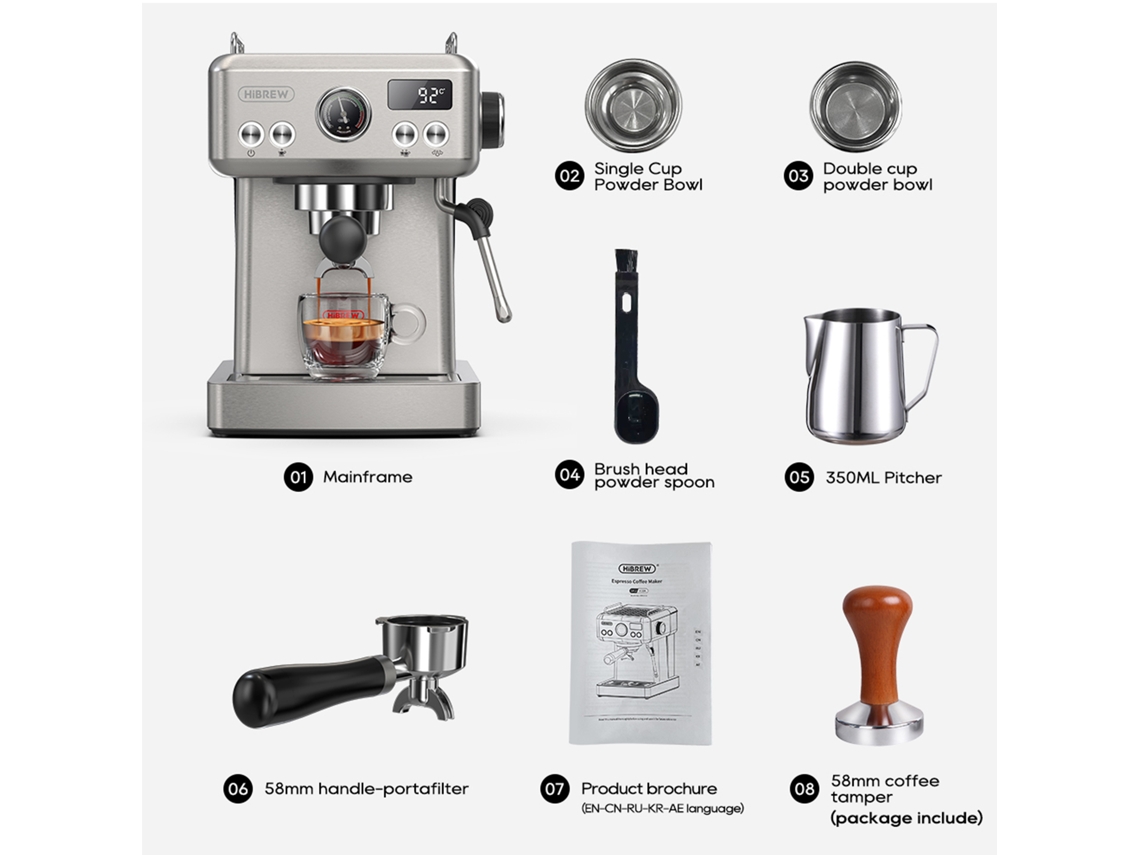 Cafetera Semiautomática (Temperatura Constante, Silenciosa)