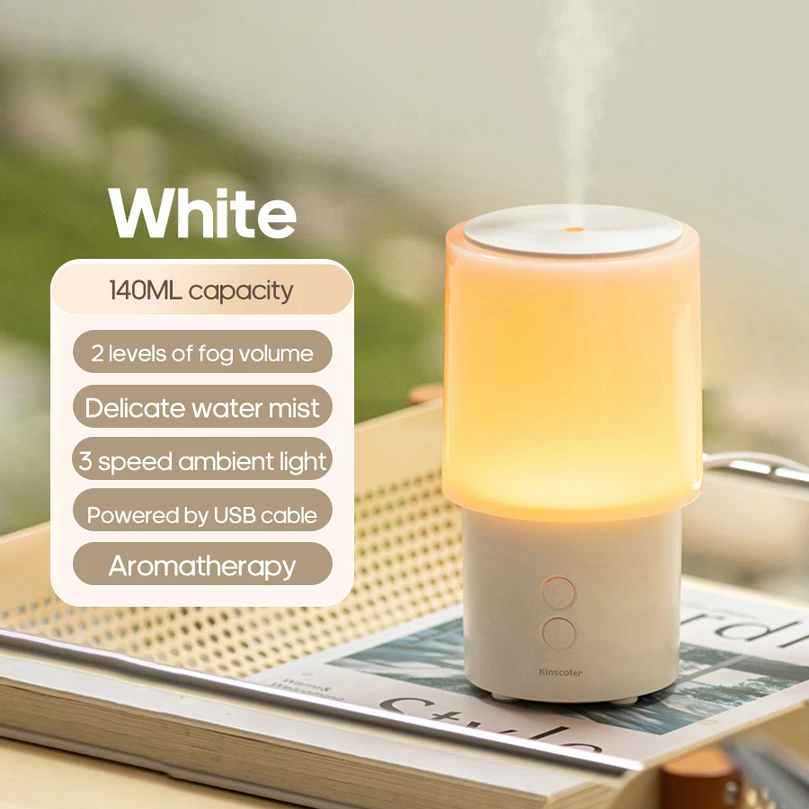 Difusor de óleos essenciais e mini umidificador de mesa 140ml MDUG