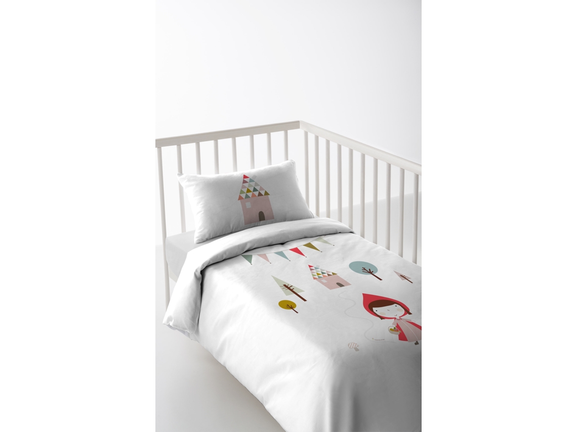 FUNDA NORDICA INFANTIL CUNA 80 EXTRA SUAVE FABRICADO EN ESPAÑA CAPERUCITA HACIENDO EL INDIO
