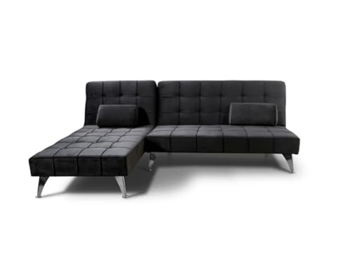 Sofa Cama Chaise Longue Keren XS 198cm Negro
