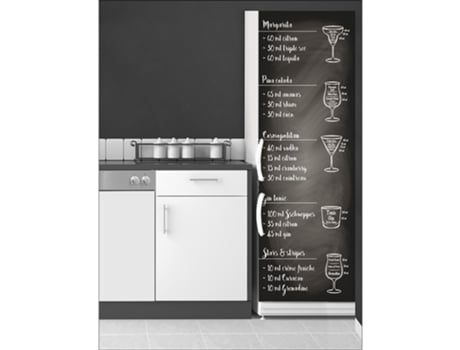 Adhesivo Decorativo para la Nevera PLAGE Cóctel Fundido de Piña, Cosmopolitan, Gin Tónico, Limón, Gin, Vodka, Ron 59,5 cm X 180 cm