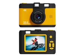 Cámara digital dual frontal y trasera con grabación de video y zoom de 16x Cuich amarillo