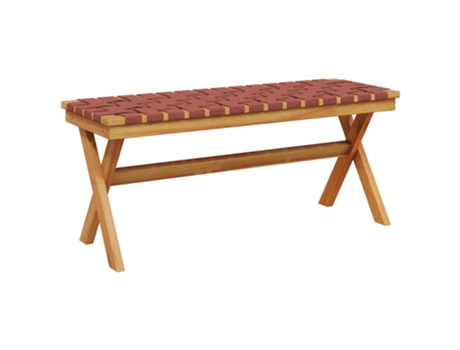 Banco De Jardín VIDAXL Rojo Madera de acacia (100x34x42 cm)