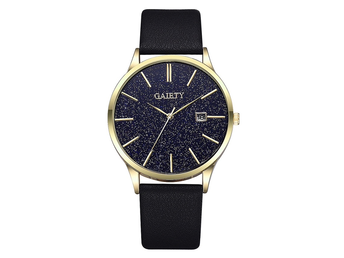 Reloj De Cuarzo Con Correa De Piel Sintética Y Diseño De Cielo Estrellado Para Hombre
