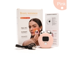Masajeador facial de rodillos con vibraciones de microcorriente para reafirmar y tensar la piel Csyy (rosa)