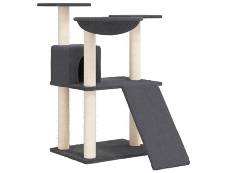 Rascador Para Gatos VIDAXL Con Postes De Sisal Gris Oscuro 83 cm