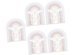 Juego de 5 láminas estáticas de PVC para ventanas con pájaros y adornos navideños, anticolisión, fáciles de aplicar, Slowmoose