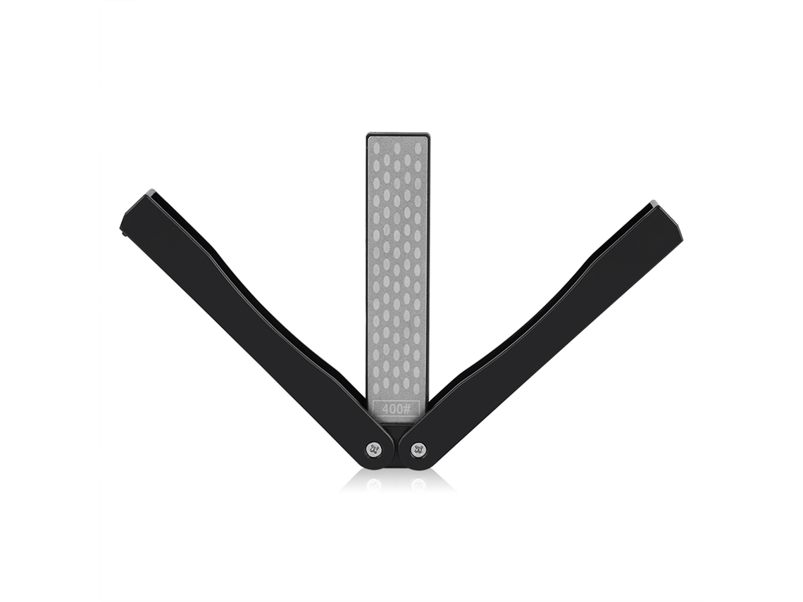 Piedra De Afilar De Diamante Plegable De Doble Cara 400/600 Herramienta Para Exteriores Y Camping Negro