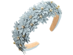 Diadema De Cuero Con Múltiples Capas De Flores - Suave Y Cómoda. Adecuada Para Varios