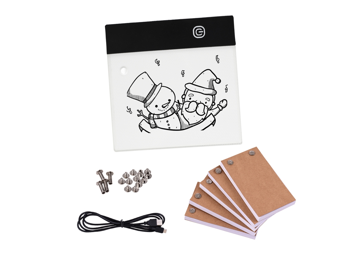Kit de libro animado con panel de luz LED, 3 niveles de brillo, 300 hojas para dibujar y transferir | Sin marca