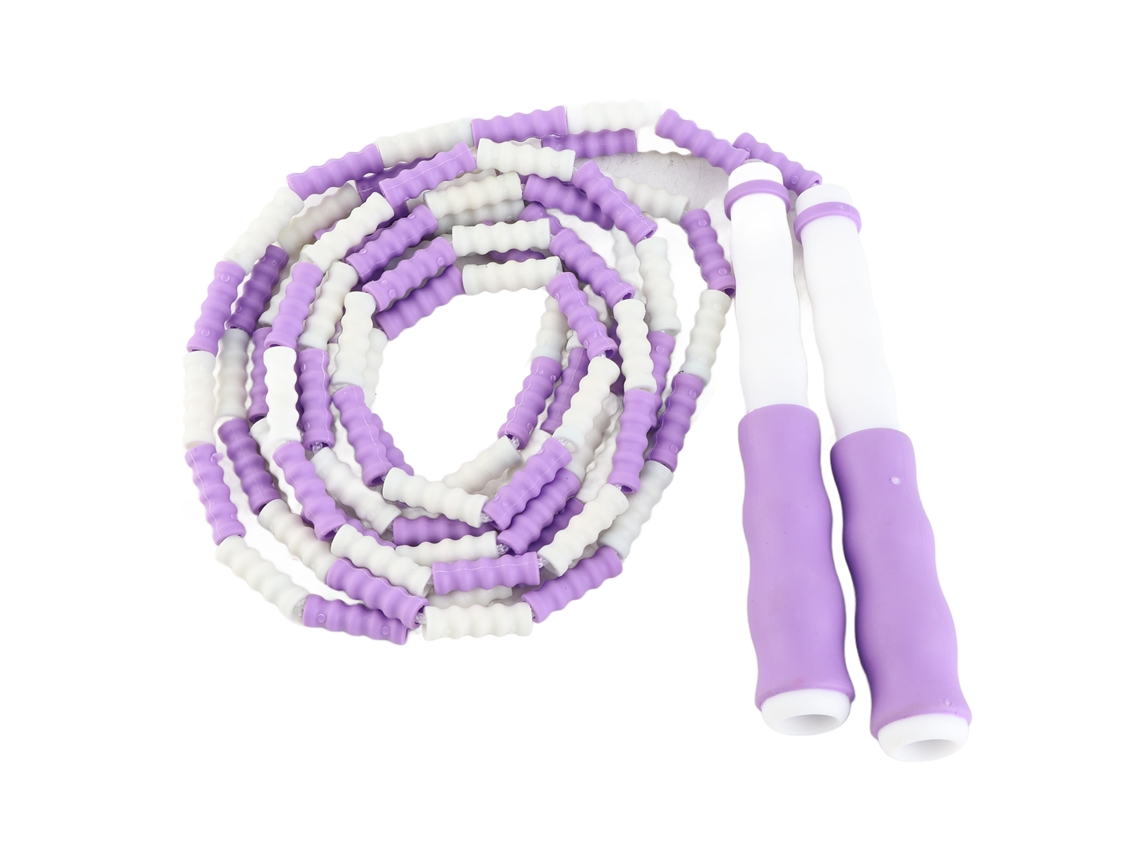 Cuerda Para Saltar Segmentada Ajustable, Antienredos, Para Niños, Plástico Pp Flexible Morado.