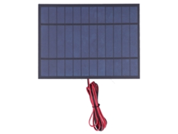 Placa De Módulo Solar Epoxi De 6 V Cc Y 6 W, Con Cable Rojo Y Negro De 200 Cm.