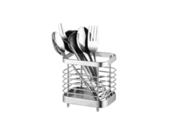 Porta Cubiertos De Acero Inoxidable Para Cocina Organizador De Lavaplatos Estante Escurridor Multifuncional E Plata