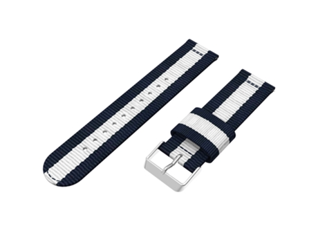 Correa de reloj de nailon tejido para Huami Amazfit GTS/Bip 20 mm BlancoAzul