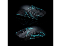 Adhesivo ultrafino, resistente al sudor y antideslizante para ratones gaming, compatible con la alfombrilla Pulsar X2. Rayas negras y azules. Chennnls