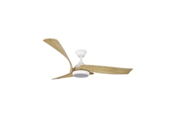 Ventilador De Techo Led Regulable Enna (24w 3cct 2400lm) Ip20 Ø130x3444cm Fabricado En Acero, Pvc Y Abs Color Blanco Y Madera