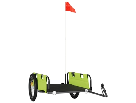 Remolque VIDAXL para bicicletas hierro y tela Oxford verde