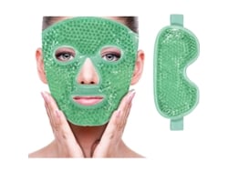 (verde) Máscara De Ojos Refrescante, Máscara De Compresa De Hielo, Puede Aclarar Las Ojeras Y Reducir Las Bolsas En Los Ojos.