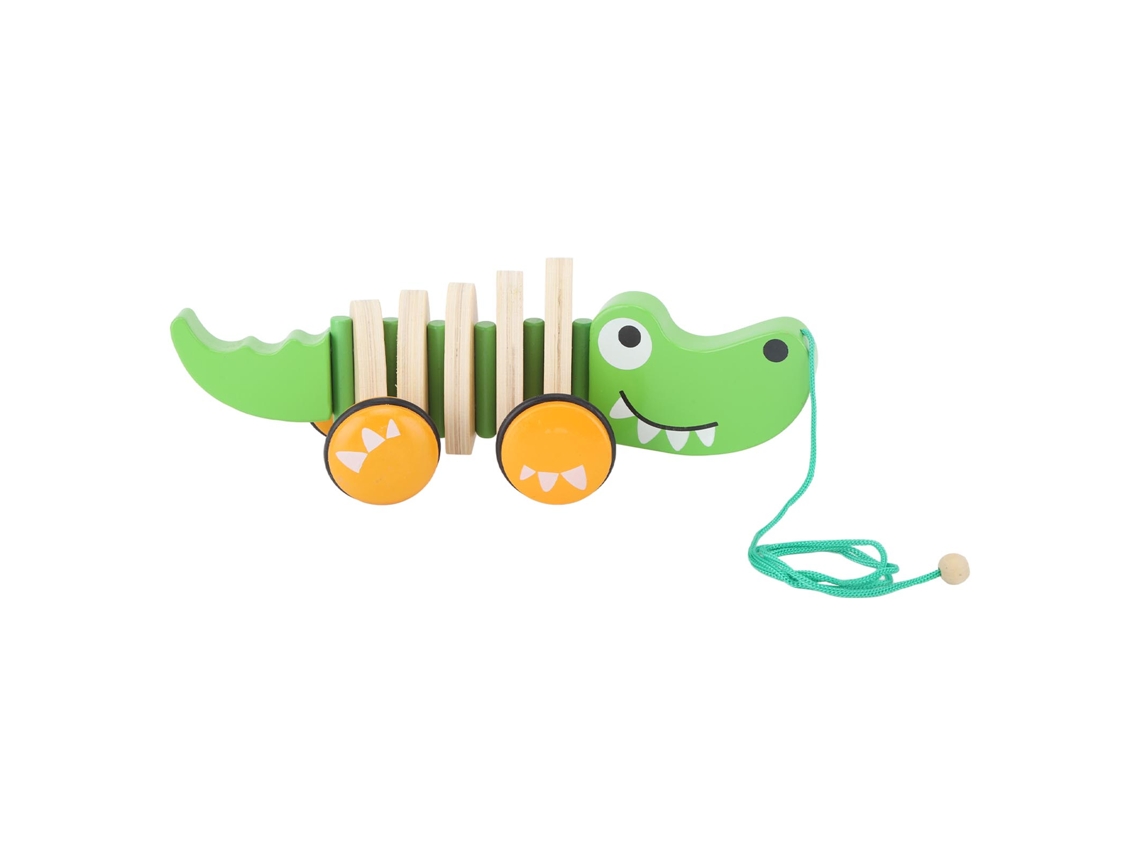 Cocodrilo De Madera Para Arrastrar, Juguete Educativo Para Bebés, Con Cuerda, De 1 A 3 Años.