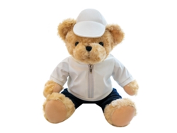 Oso de peluche de 25 cm, muñeco de coches de juguete