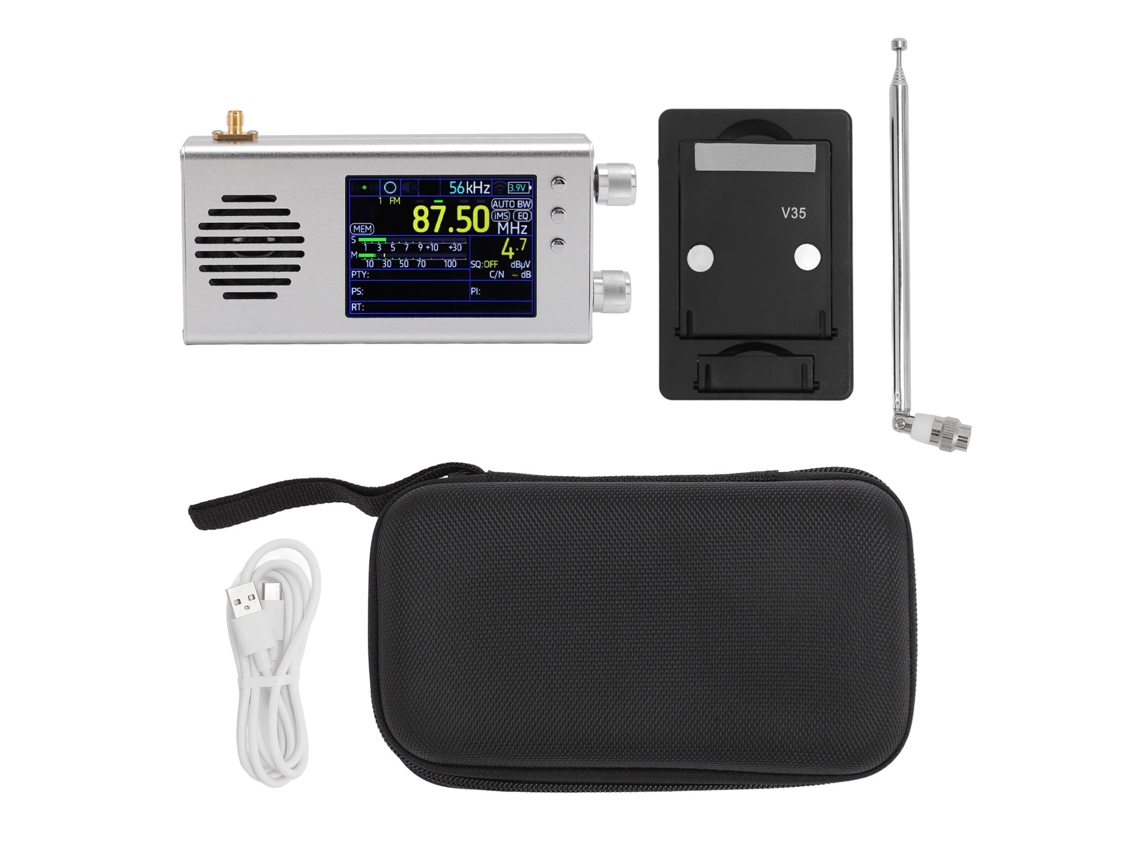 Radio portátil con pantalla LCD de 3,2 pulgadas y altavoces estéreo