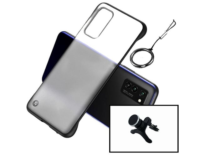 Kit Funda y Soporte Magnético Coche iPhone 7 Plus Invisible Bumper Negro