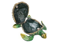 Pequeño Joyero De Aleación De Zinc Con Forma De Tortuga Para Decoración Del Hogar Y Almacenamiento De Joyas.