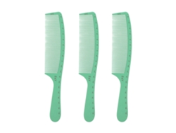 3 Piezas Peine Desenredante Antiestático Suave Abs Ahorro De Esfuerzo Para Pelo Estilo Familia Salón Peluquería