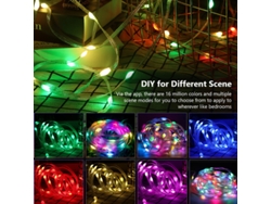 Cadena Luminosa Colorida con Usb Bluetooth App 10M 100 Luces 24 Teclas de Control Remoto KH2023